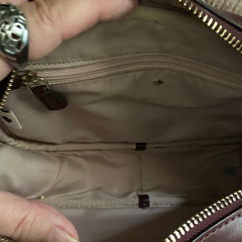 Kate Spade Burgundy and Tan Crossbody Bag - Picture 6 of 9